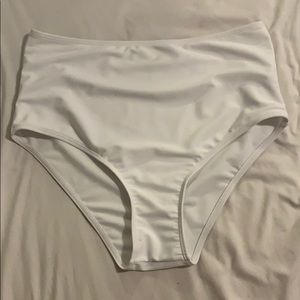White High Waisted Shein Bikini Bottoms